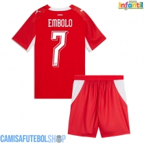 Camisa de time de futebol Suíça Breel Embolo #7 Replicas 1º Equipamento Infantil Mundo 2026 Manga Curta (+ Calças curtas)
